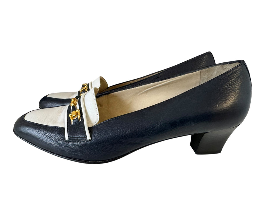 Bally heel loafers- Navy EU 39
