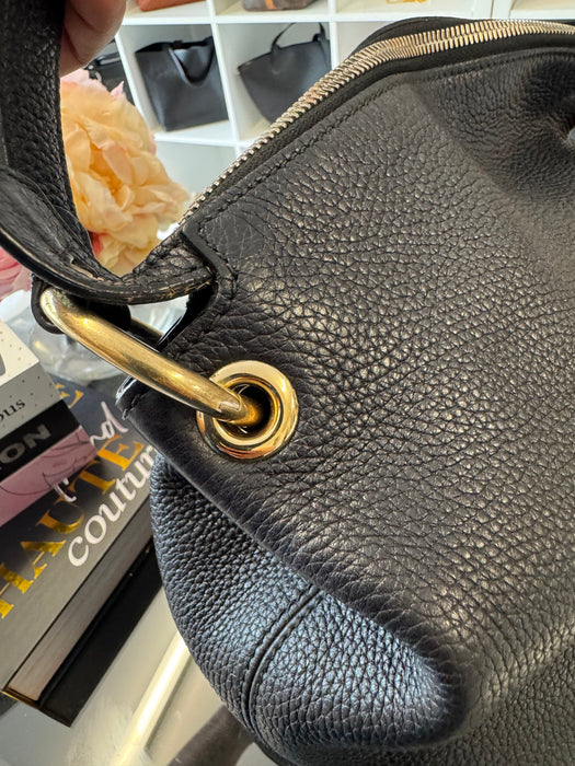 Gucci zoho zip hobo shoulder bag- black