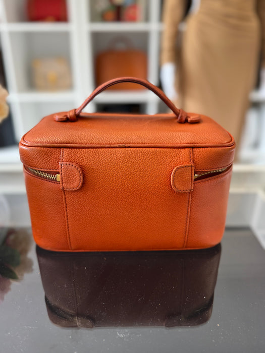 Chanel caviar vanity bag- orange