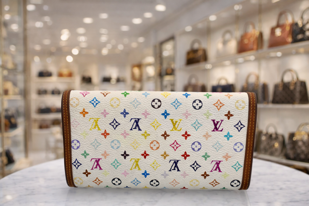 Louis Vuitton Multicolore Monogram Sarah Wallet – White (Early 2000s)