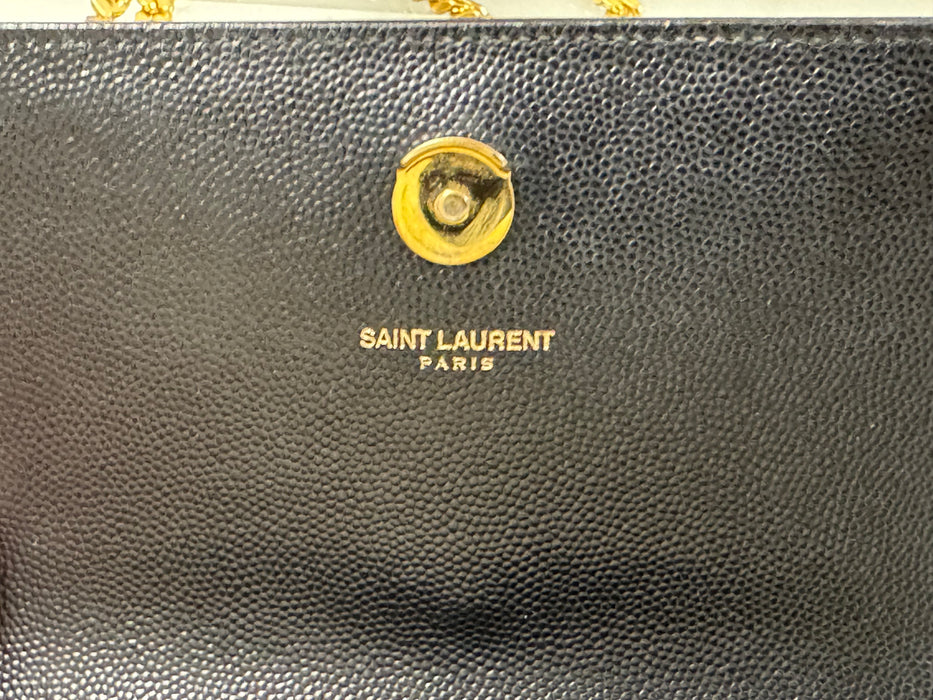 Saint Laurent Kate double chain small shoulder bag- Black