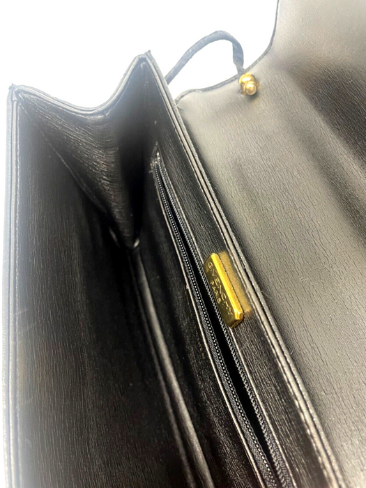Givenchy Gold Handle Two-Way Leather - Black
