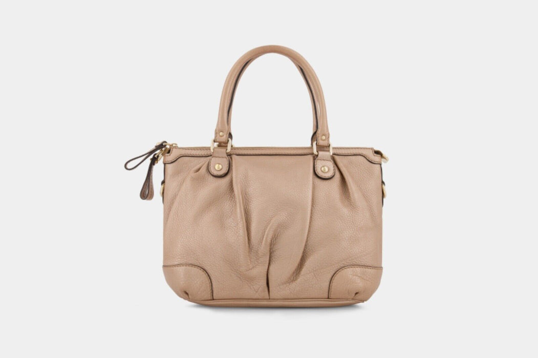 Gucci Sukey Two-Way Leather Bag - Nude