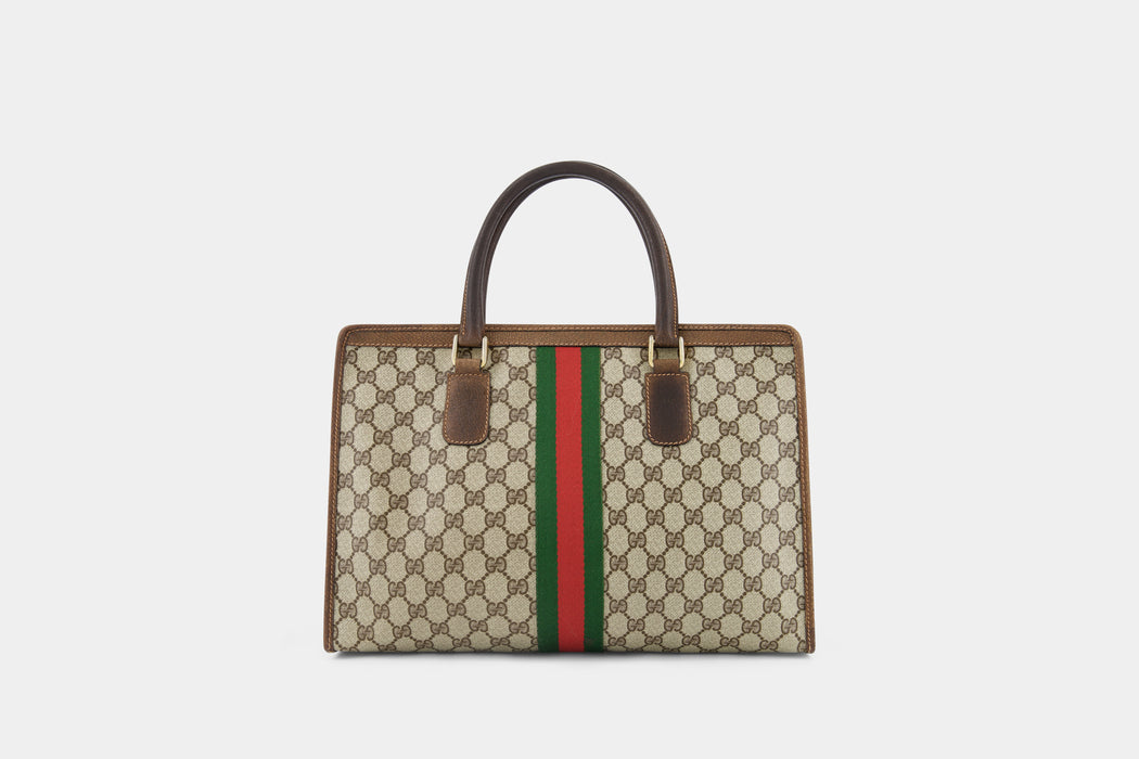 Gucci GG Web Sherry Line Canvas Handbag