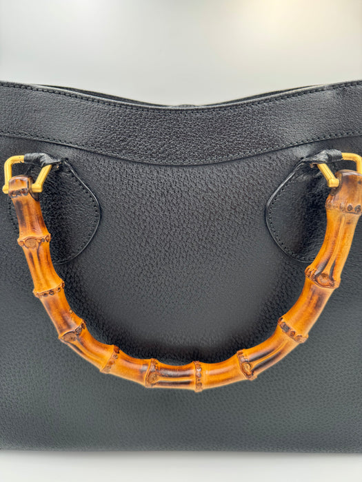 Gucci Diana Bamboo Tote Bag - Black