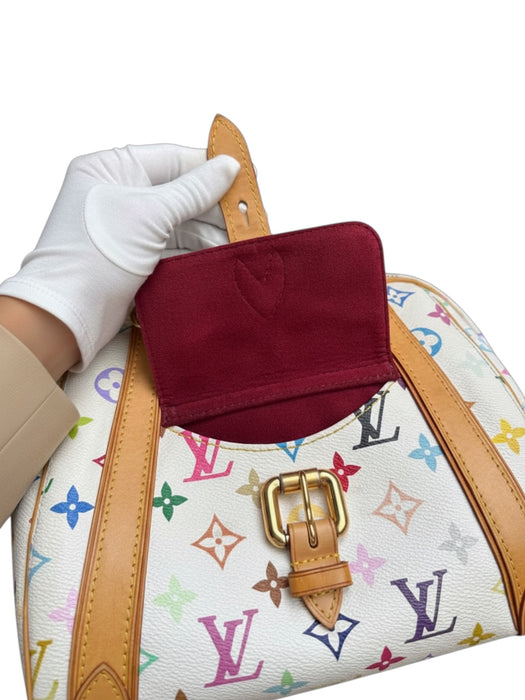 LOUIS VUITTON
White Monogram Multicolore Canvas Priscilla Bag