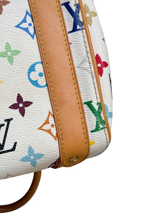 LOUIS VUITTON
White Monogram Multicolore Canvas Priscilla Bag