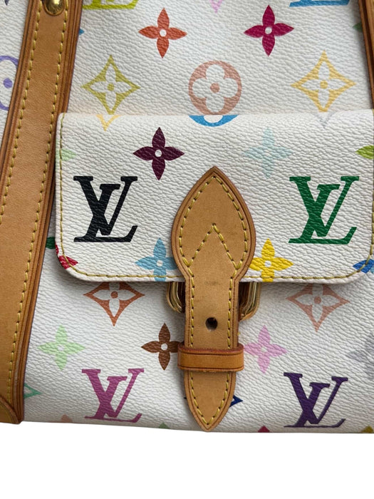 LOUIS VUITTON
White Monogram Multicolore Canvas Priscilla Bag