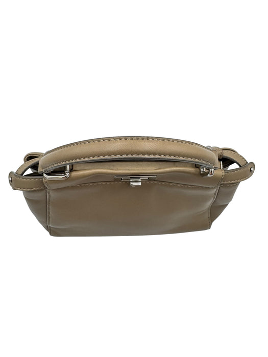 Fendi Peekaboo Mini Nappa Taupe Leather Bag | Crossbody & Top Handle