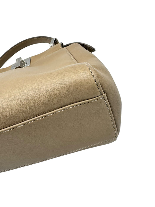 Fendi Peekaboo Mini Nappa Taupe Leather Bag | Crossbody & Top Handle
