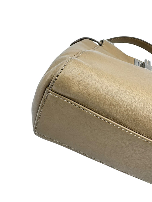 Fendi Peekaboo Mini Nappa Taupe Leather Bag | Crossbody & Top Handle