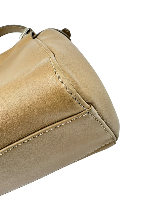 Fendi Peekaboo Mini Nappa Taupe Leather Bag | Crossbody & Top Handle