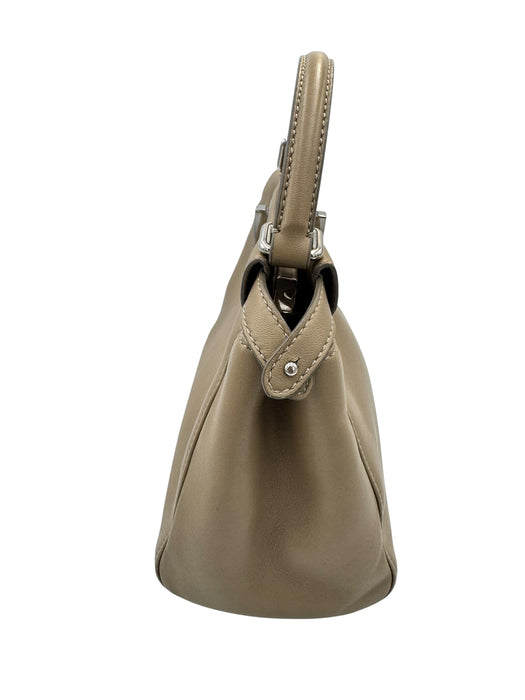 Fendi Peekaboo Mini Nappa Taupe Leather Bag | Crossbody & Top Handle