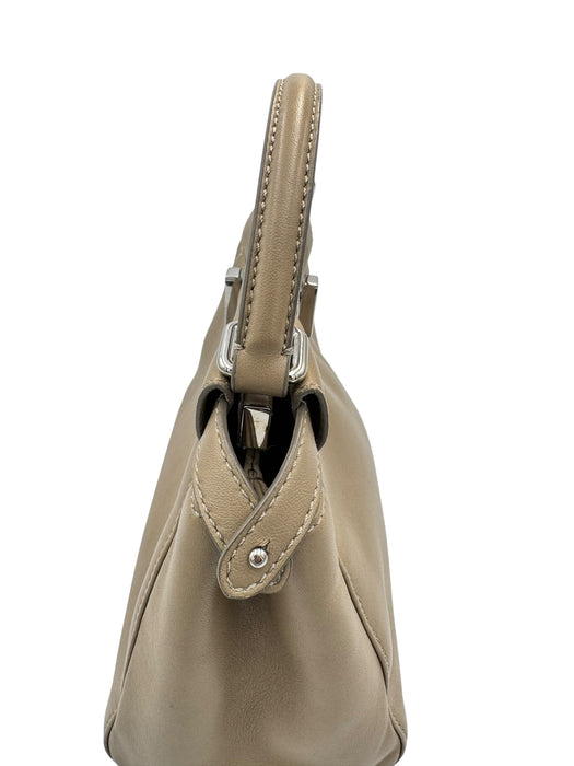 Fendi Peekaboo Mini Nappa Taupe Leather Bag | Crossbody & Top Handle