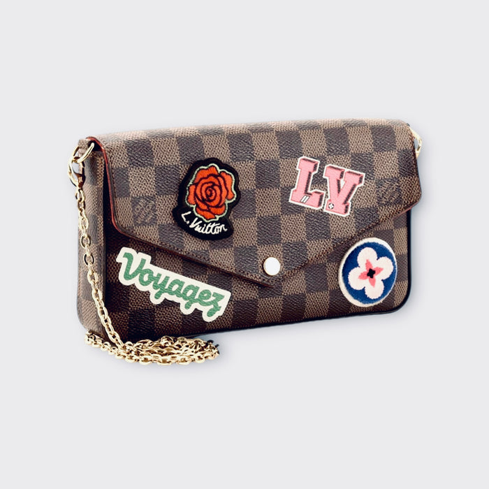 Louis Vuitton Pochette Felicie Damier Ebene World Tour Limited Edition Bag