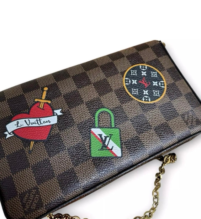 Louis Vuitton Pochette Felicie Damier Ebene World Tour Limited Edition Bag