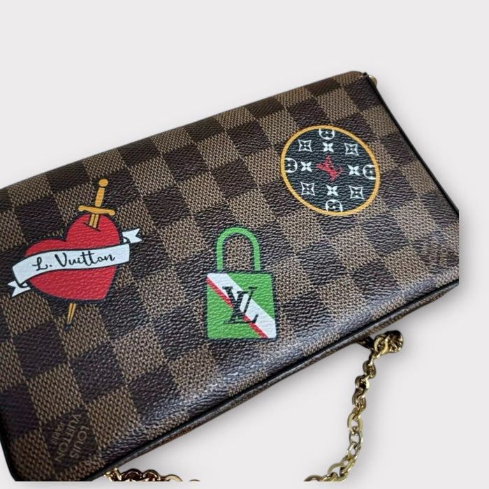 Louis Vuitton Pochette Felicie Damier Ebene World Tour Limited Edition Bag