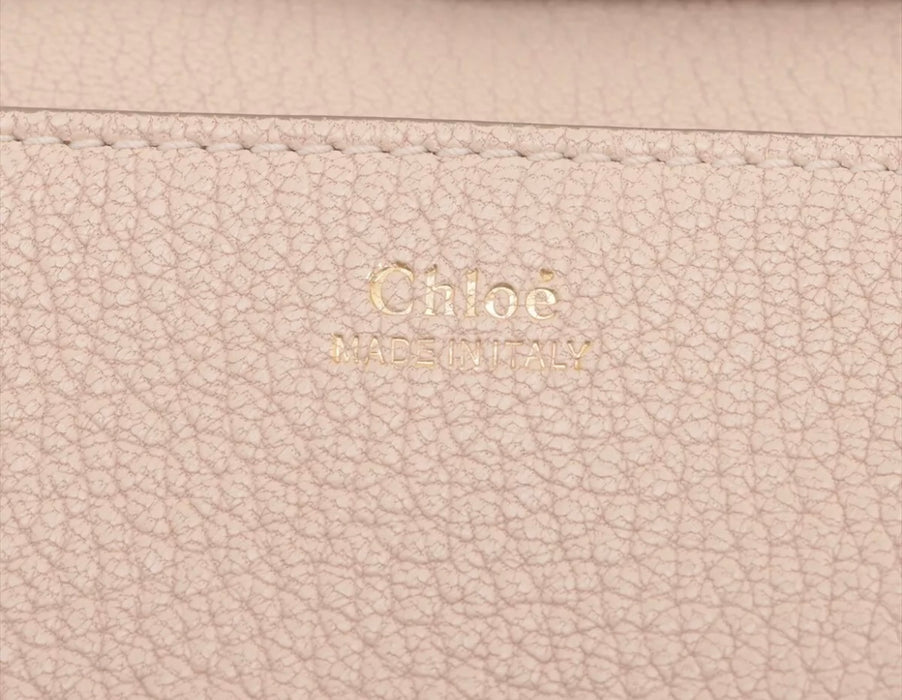 Chloe Drew Leather Chain Bag - Beige