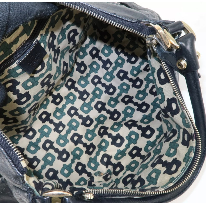 Gucci Abbey Guccissima Leather Hobo Bag - Black