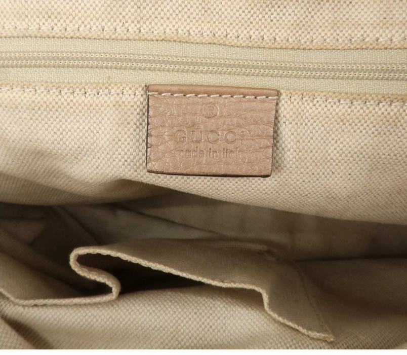 Gucci Sukey Two-Way Leather Bag - Nude