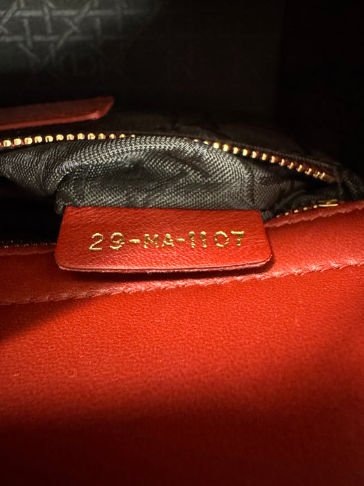 Christian Dior Lady Dior bag small- red