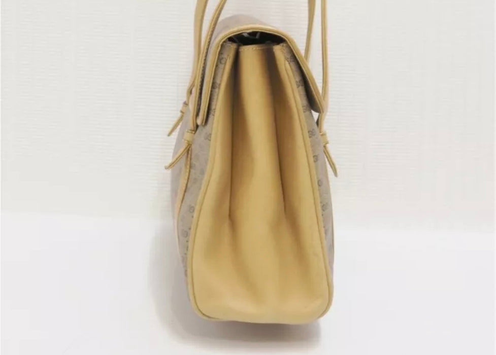 Gucci Micro GG Vintage Canvas/Leather Shoulder Bag - Brown