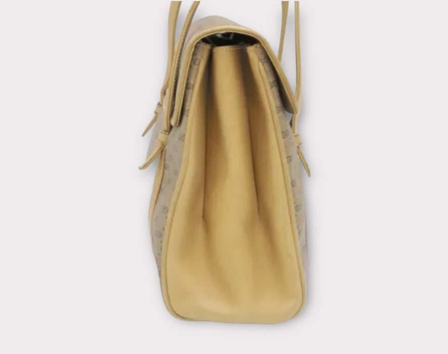 Gucci Micro GG Vintage Canvas/Leather Shoulder Bag - Brown