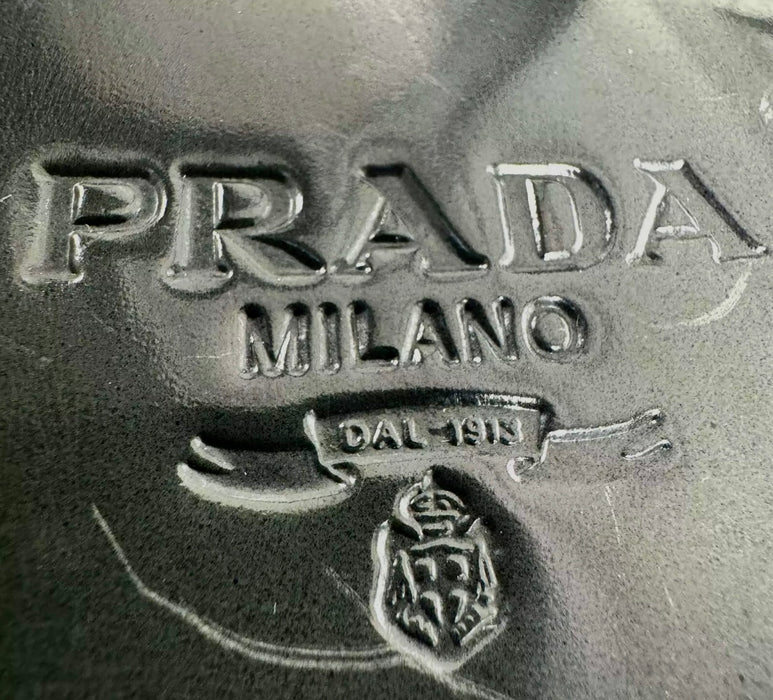 Prada Milano Patent Leather Bowling Bag - Black