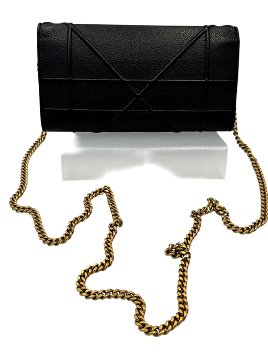 Dior Diorama Wallet on Chain Black Leather Gold Hardware