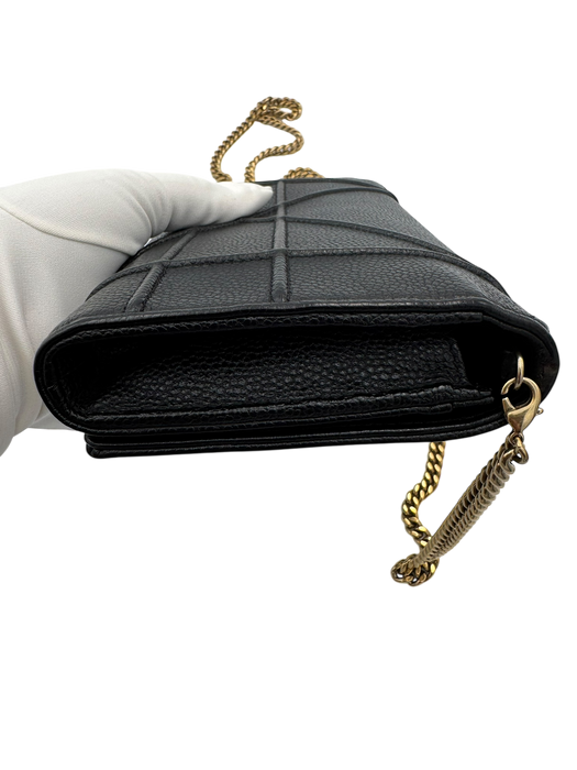 Dior Diorama Wallet on Chain Black Leather Gold Hardware