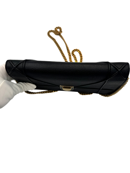 Dior Diorama Wallet on Chain Black Leather Gold Hardware