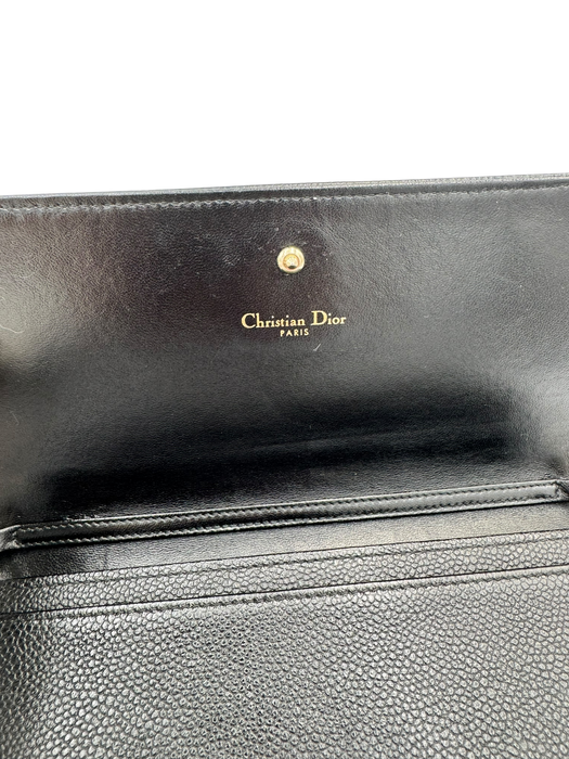 Dior Diorama Wallet on Chain Black Leather Gold Hardware