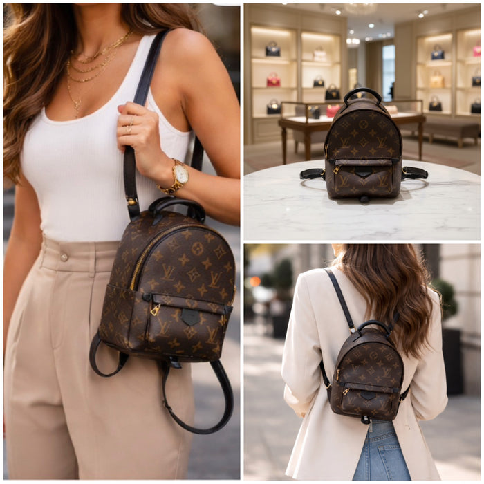 Louis Vuitton Palm Springs Mini Backpack – Monogram Canvas | Authentic LV Mini Bag