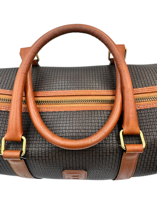 Bally Vintage Boston Travel Bag Canvas Leather | Luxe Indulgence