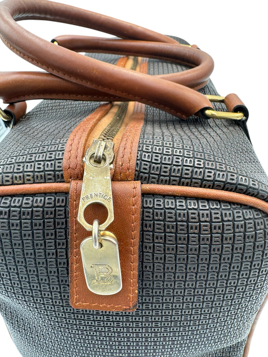 Bally Vintage Boston Travel Bag Canvas Leather | Luxe Indulgence
