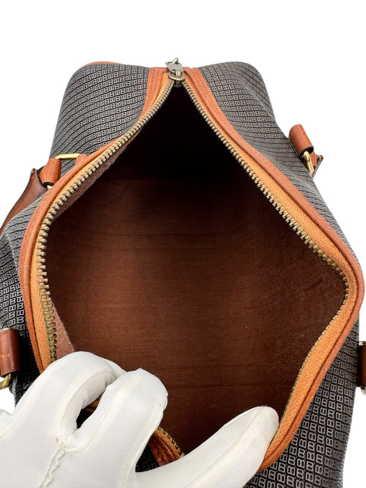 Bally Vintage Boston Travel Bag Canvas Leather | Luxe Indulgence