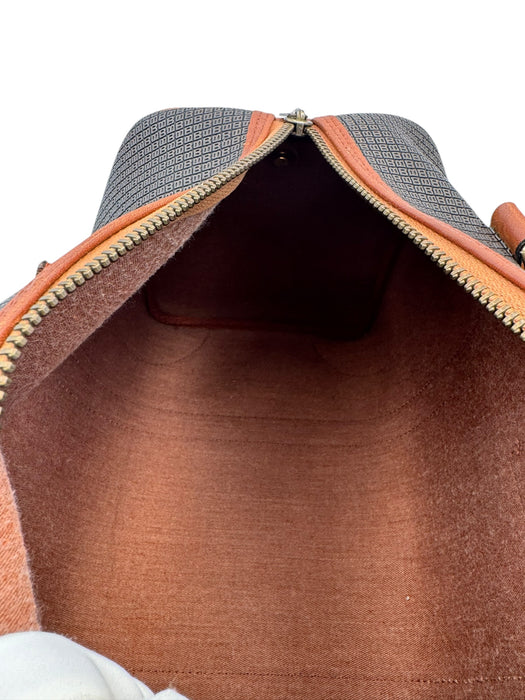 Bally Vintage Boston Travel Bag Canvas Leather | Luxe Indulgence