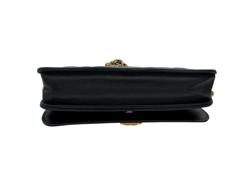 Chanel Boy WOC Black Caviar Leather Wallet on Chain Crossbody Bag