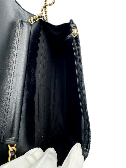 Chanel Boy WOC Black Caviar Leather Wallet on Chain Crossbody Bag