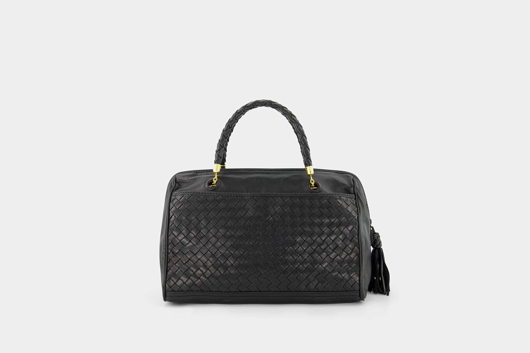 Bottega Veneta Medium Duffle Handle Bag - Black