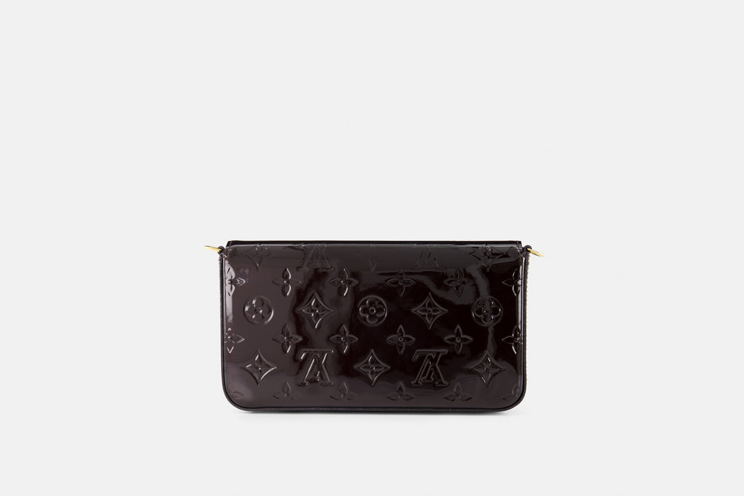 Louis Vuitton Felicie Pochette Vernis chain bag- Burgundy