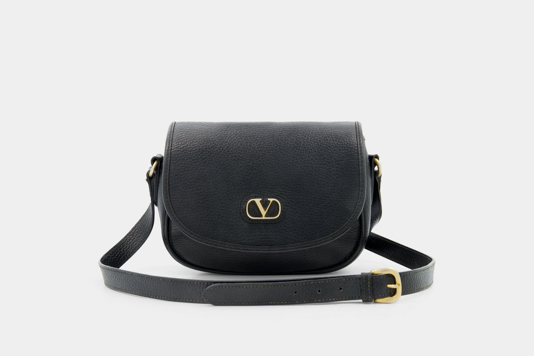 Valentino leather crossbody bag- Black