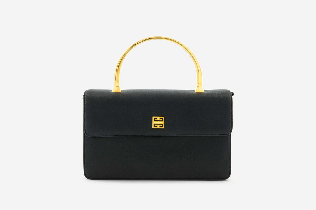 Givenchy Gold Handle Two-Way Leather - Black