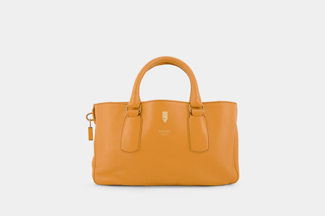 Celine Paris boogie leather tote bag - orange