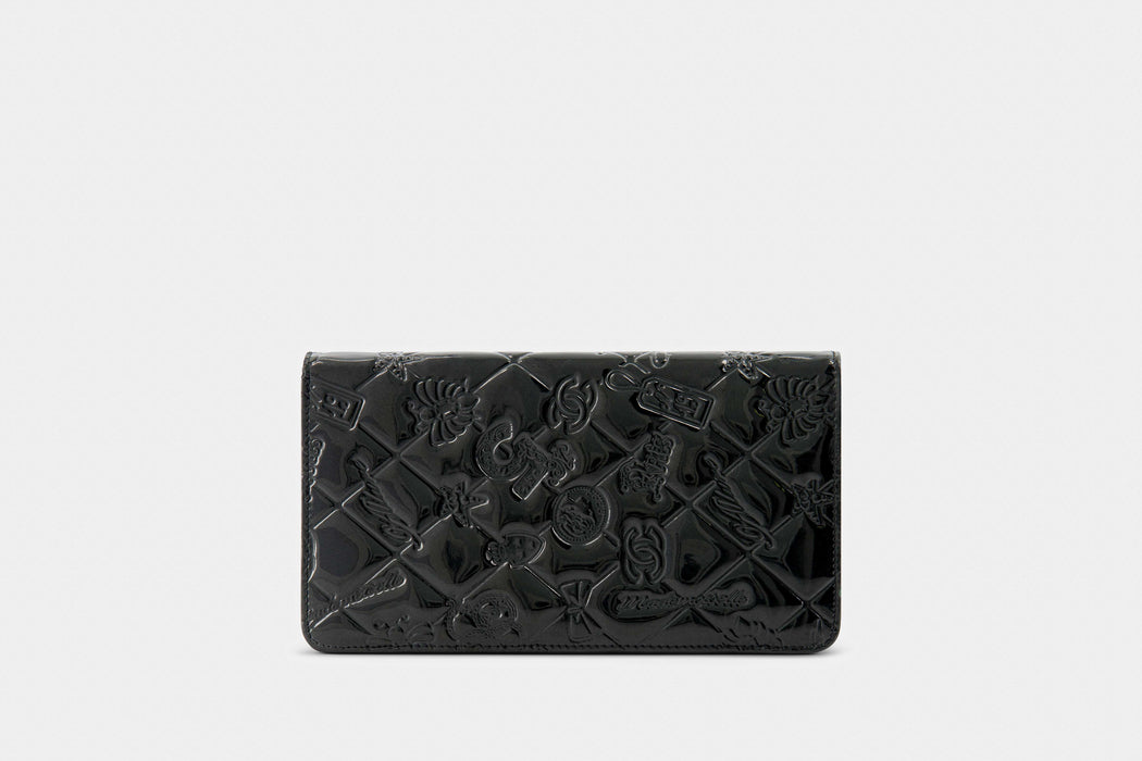 Chanel Lucky symbols yen bifold patent leather wallet- Black