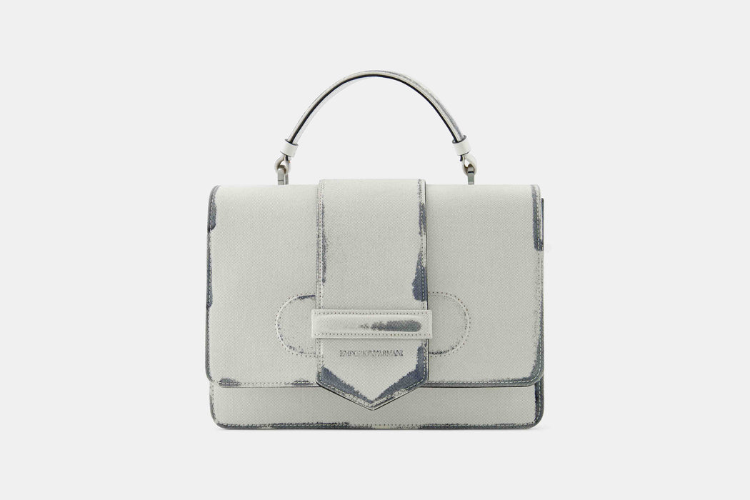 Emporio Armani Designer Satchel - Tie Dyed Denim