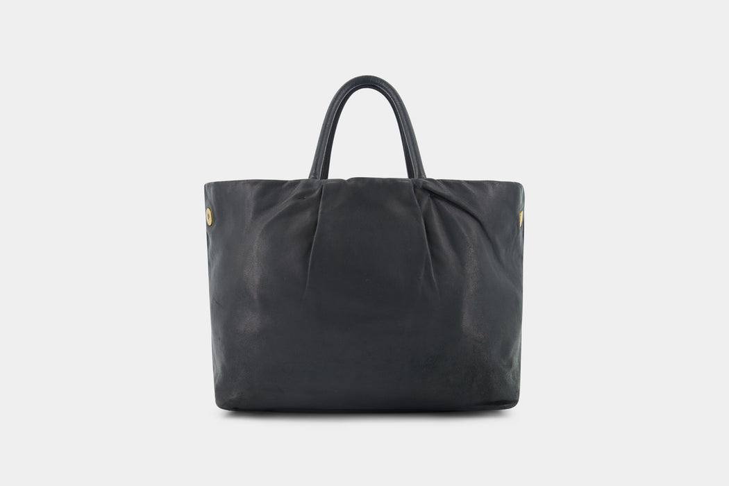 Prada Nappa Leather Fiocco Bow Bag - Black