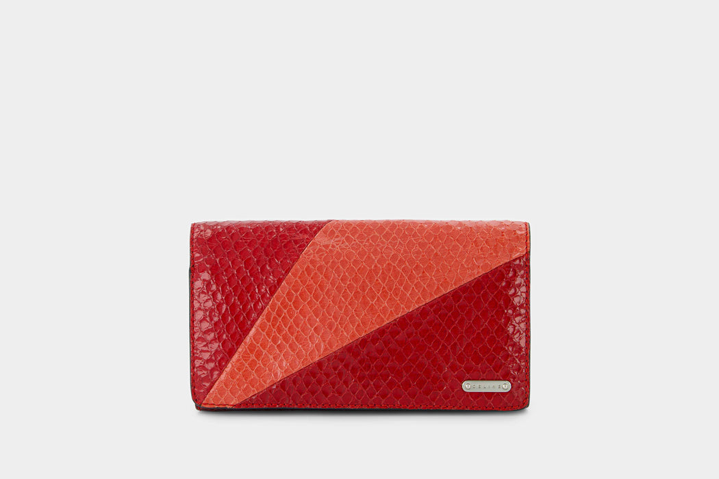 Celine Triton Leather Wallet on Chain (WOC) - Red