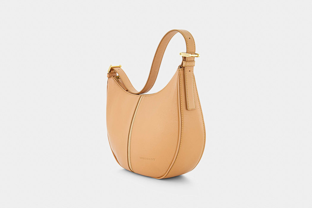 Burberry Leather Hobo Baguette- Beige