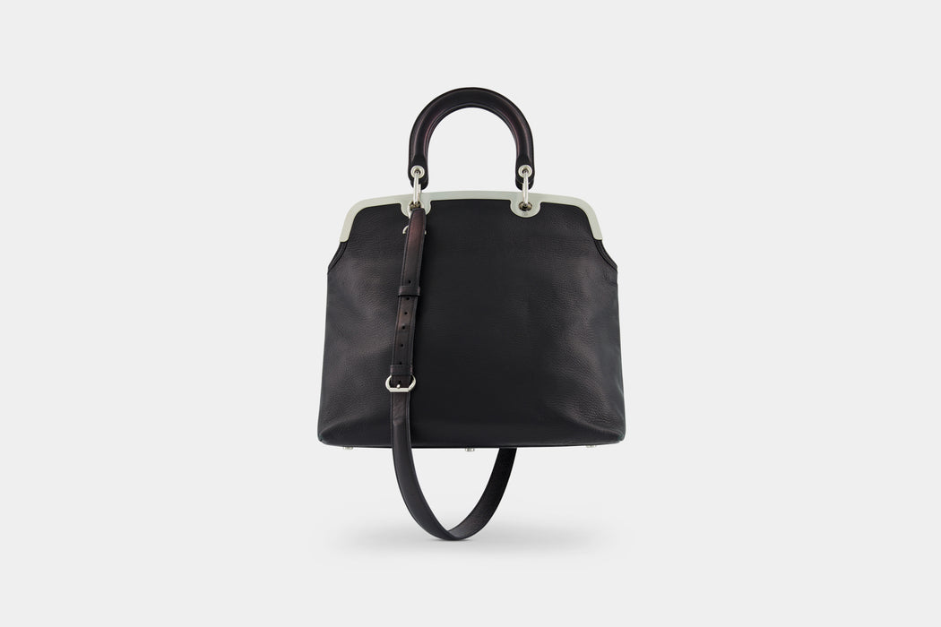 Christian Dior Granville Two-Way Leather Bag - Black